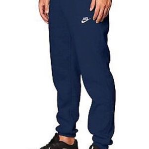 Nike Men's Club Fleece Tapered Jogger Pants Navy Blue